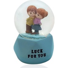 Sevgi Temalı Çift Işıklı Kar Küresi