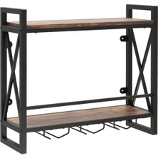 Şaraplık ve Şişe Rafı, Metal ve Ahşap Tasarım, Şık ve Dayanıklı Ev Dekoru