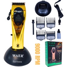 9000 Rpm Profesyonel Saç Kesme Makinesi, 2600MAH Batarya, 4 Tarak, Şarj Standı