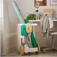 Beyaz Tekerlekli Servis Sehpası 42X39X65 Cm, Şık ve Kullanışlı Tasarım