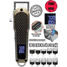 Kahverengi Profesyonel Çok Amaçlı Saç Sakal ve Vücut Tıraş Makinesi