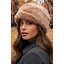 Tezzgelsin Kadın Kışlık Vegan Kürk Peluş Kalpak Şapka