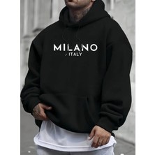 Punıx Büyük Beden Yüksek Kalite Milano Baskılı Kışlık Tarz Erkek Sweatshırt
