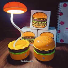 Turuncu Hamburger Şekilli Çocuk Odası Masa Lambası, Hediyelik ve Sıcak Atmosfer