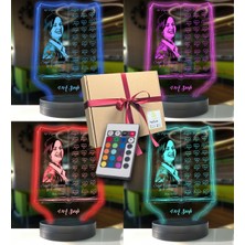 Öğretmenler Günü'ne Özel Kitap Temalı LED Gece Lambası Siyah