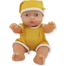 Kıyafetli Et Bebek 35 cm - LMN208 - Sarı (Lisinya)