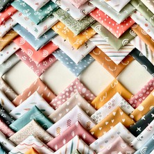 FabricsTown 60 Adet 20x20 cm %100 Pamuk Patchwork Kumaş Seti – Vintage Çiçek Desenli
