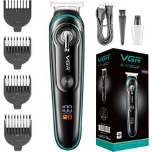 Şarjlı Tıraş Makinesi, LCD Ekran, Çok Renkli, V-075, Temiz ve Pratik Kullanım