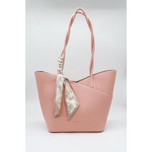 Kriste Bell Marka Ithal Fularlı Bayan Kol Çanta KB763 - Pudra