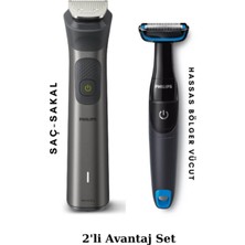 Erkek Bakım Seti, Hassas Bölgeler ve Vücut Tıraş Makinesi, Siyah