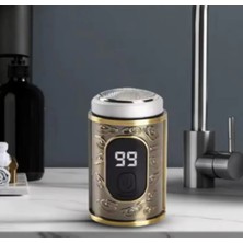 Mini Şarjlı Silindir Sakal ve Yanak Tıraş Makinesi, Siyah