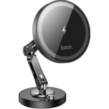 Hoco. HW26 Yapışkanlı Manyetik Hızlı Şarj Magsafe Araç Tutucu - Siyah
