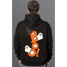 Bumeta Cadılar Bayramına Özel Boo Halloween Sweetshirt Unisex Kapüşonlu Hoodie