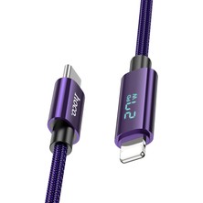 Hoco. U125 1.2m Benefit Type-C To Lightning Şarj Data Kablosu - Mor