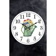 Şık Plastik Cam Bombeli Mutfak Duvar Saati, 25 Cm, Beyaz