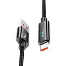 Hoco. U125 1.2m Benefit USB To Type-C Şarj Data Kablosu - Siyah