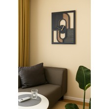 Modern Siyah Dikdörtgen Mdf Duvar Saati, Sessiz Mekanizmalı ve Şık Ev Dekoru