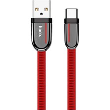 Hoco. U74 USB To Type-C Şarj Data Kablosu - Kırmızı