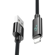 Hoco. U125 1.2m Benefit USB To Lightning Şarj Data Kablosu - Siyah