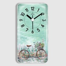 Çok Renkli Mıknatıslı Buzdolabı Saati, Dikdörtgen, 17 cm