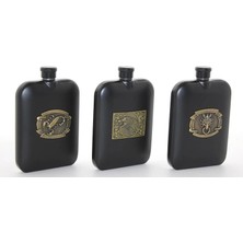 Paslanmaz Çelik Kabartmalı Tekli 6 Oz Matara ALK2666 ( Lisinya )