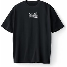 Bumeta Halloween Yarasa Balkabağı Cadı Şapkası ve Süpürge Oversize Unisex Tişört T-Shirt