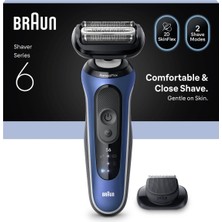 Mavi Serisi 6 Elektrikli Tıraş Makinesi, Islak ve Kuru, Hassas Düzeltici Başlık