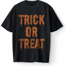 Bumeta Trick Or Treat Turuncu Oversize Unisex Tişört T-Shirt