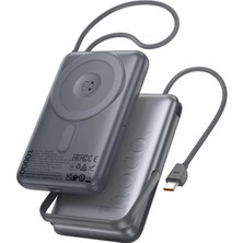 Hoco. Q43 Clever 3in1 10.000 Mah Pd 20W Standlı Magsafe Powerbank - Gri