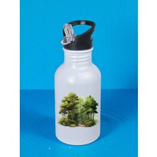 Orman Baskılı Matara Suluk 600 ml - Kız Çocuk Suluk, Kız Sulukları