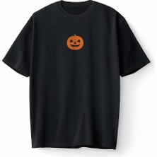 Bumeta Halloween Pumpkin Face Bal Kabağı Oversize Unisex Tişört T-Shirt