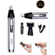 USB Şarjlı 2'li Kulak Burun Kılı ve Tüy Kesme Makinesi, Döner Başlık, Beyaz