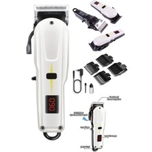 Kablosuz Dijital Çok Fonksiyonlu Saç Sakal Tıraş ve Şekillendirici Beyaz