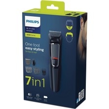 7'li Erkek Bakım Seti, Saç ve Sakal Şekillendirici, Siyah