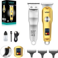 Mini Şarjlı Metal Saç Sakal Tıraş Makinesi V-290, Çok Renkli, Profesyonel Kullanım.