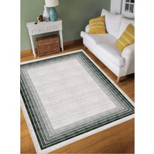 Yeşil Gri Dijital Baskı Salon Halısı Kaymaz Tabanlı Yıkanabilir Halı Yolluk