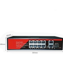 Ezcool EZ-08PSF-SFP 8 Port 8fe+2ge+1sfp Gigabit Poe Switch 120W