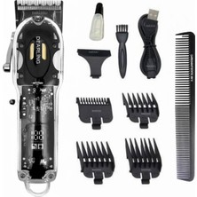 Şarjlı Saç Kesme Makinesi, 3 Saat Çalışma Süresi, Siyah, Renkli Seçeneklerle