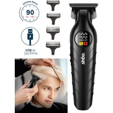 Siyah Profesyonel Saç ve Sakal Tıraş Makinesi, Hafif, Güçlü, Kolay Kullanım