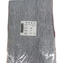 Dantel Polyester Sanal Tül Bant Gri 20 Metre En 6 cm On-60-G