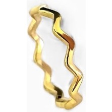 22 Ayar Altın Kaplama Zikzak Yüzük