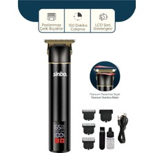 USB Şarjlı LCD Gösterge Saç Sakal Tıraş Makinesi Alüminyum Gövde