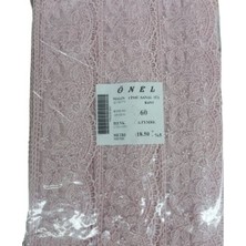Dantel Polyester Sanal Tül Bant Açık Pembe 18,50 Metre En 6 cm On-60-P