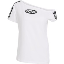 Adidas Kadın  Beyaz  T-Shirt Offshoulder Tee KC8795