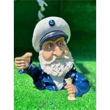 El Boyaması Kaptan Figürlü Polyester Şaraplık ve Kadeh Tutucu, Zarif ve Şık Tasarım