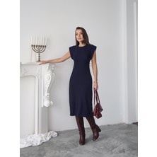 Kadın Liora Ottoman Kumaş T Kol Yırtmaçlı Elbise