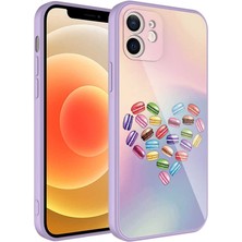 iPhone 11 Uyumlu Kamera Korumalı Desenli Sert Silikon Ecrz Epoksi Kapak-No1