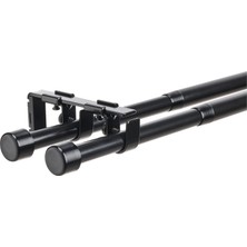Bekraft Perde Çubuğu Seti Siyah 120-210 cm 19 mm Ikili