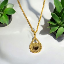 Kadın Dorika Toplu Altın Kaplama Kolye