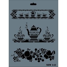 Rich New Seri N-143 Stencil 35X25 cm